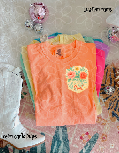 Floral Custom Name Completed Tee