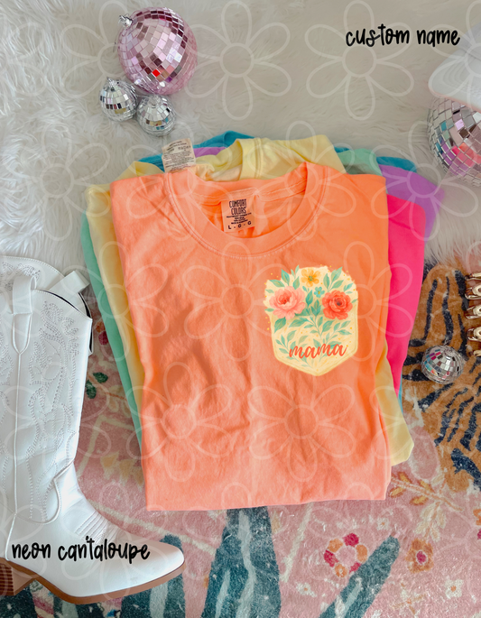 Floral Custom Name Completed Tee
