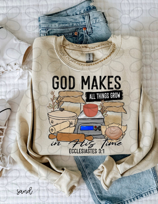 God Makes All Things Grow Completed Tee