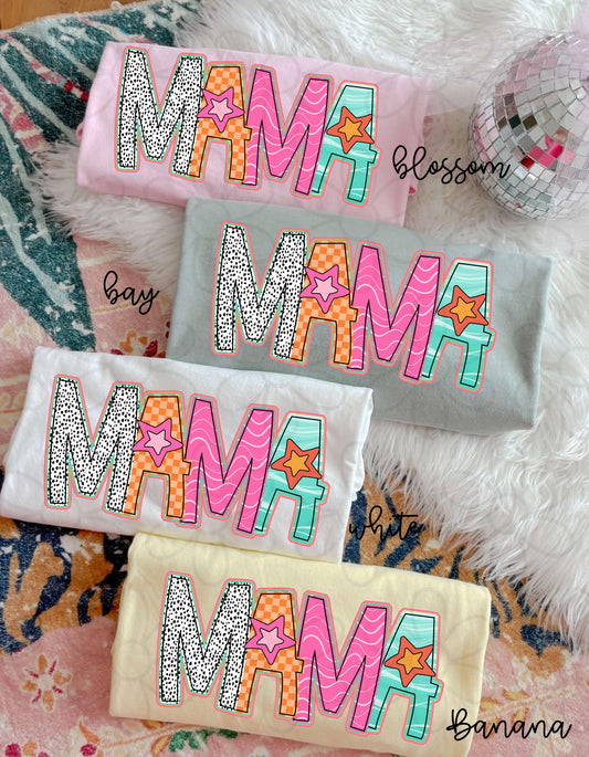 Bright Preppy Mama DTF Transfer