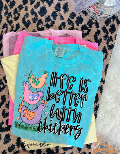 Life Is Better With Chickens Kids Completed Tee