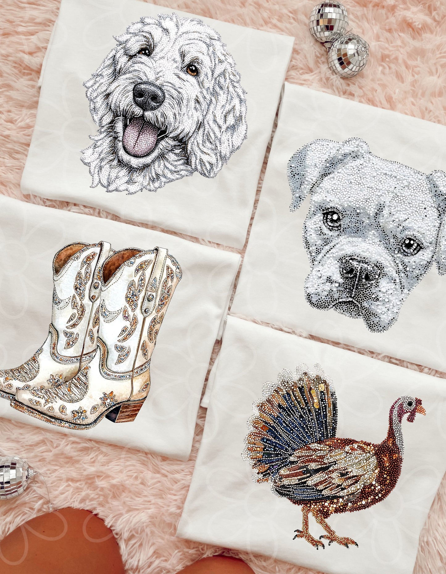 Faux Rhinestone Designs (MULTIPLE OPTIONS)  DTF Transfer