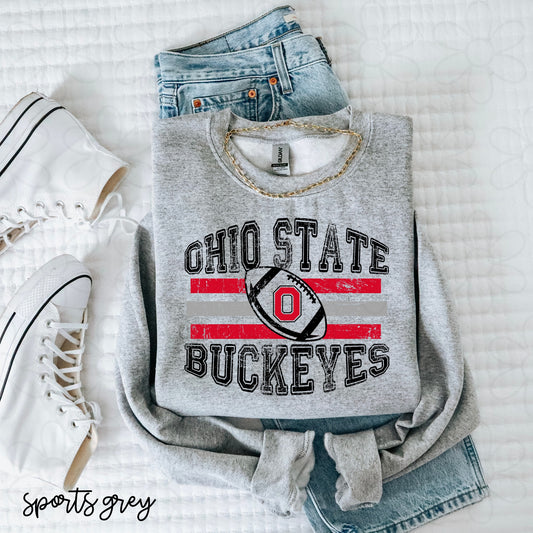 Distressed Ohio State Buckeyes DTF Transfer