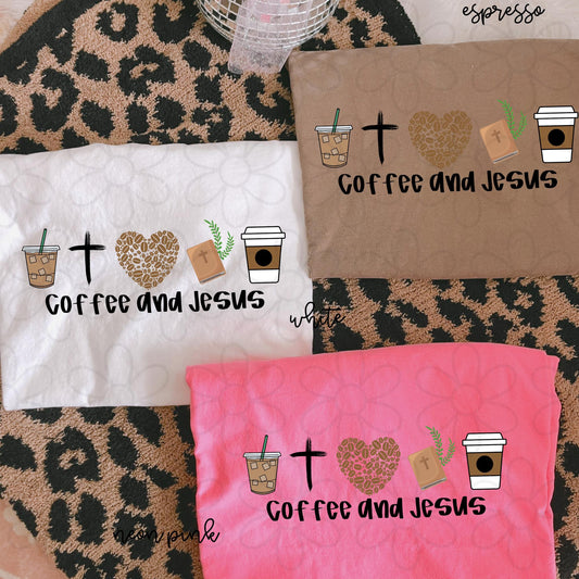 Coffee and Jesus DTF Transfer