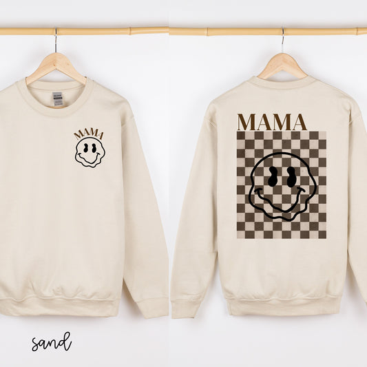 Mama Checkered With Smiley Completed Tee