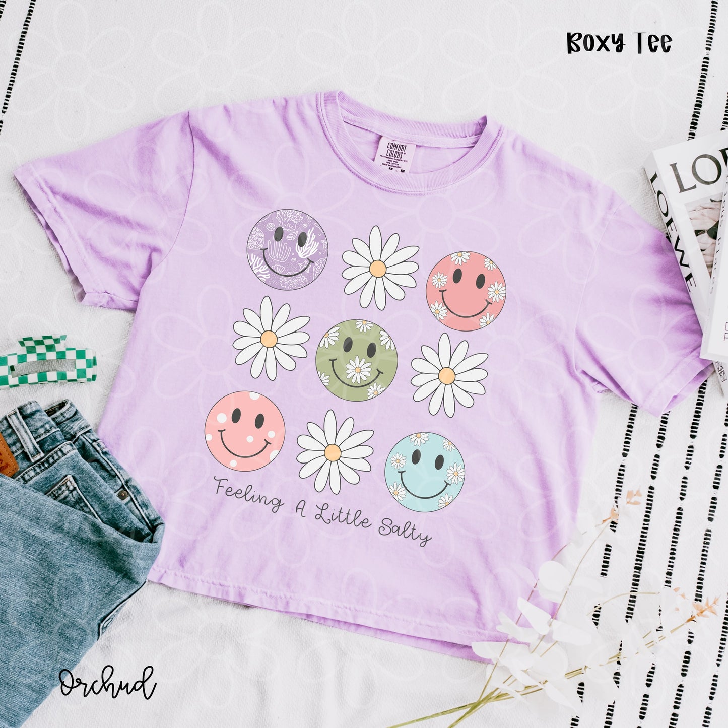 Feeling A Little Salty Smiley Coquette Kids Completed Tee
