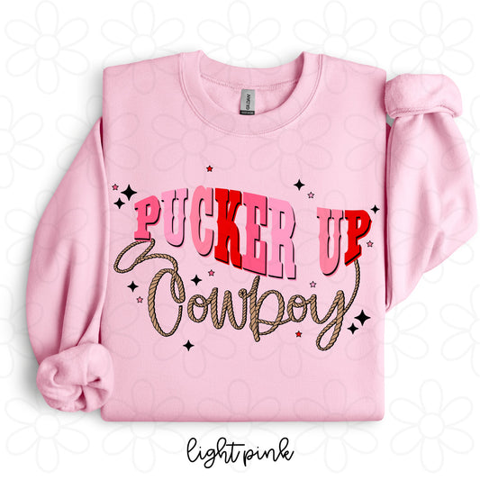Pucker Up Cowboy Kids Completed Tee