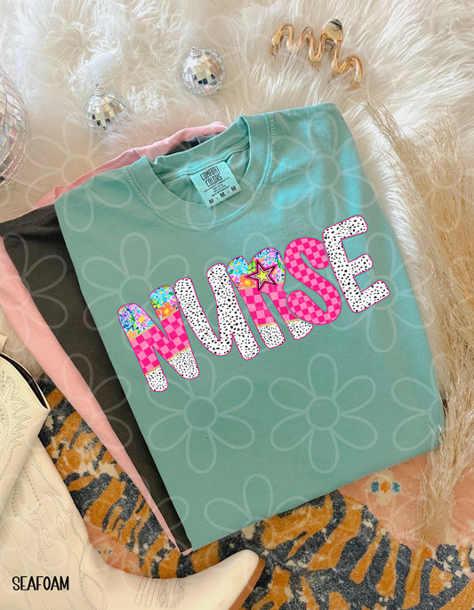 Speckle Preppy Nurse Completed Tee