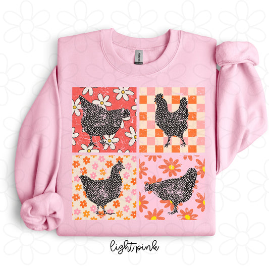 Retro Chickens Completed Tee