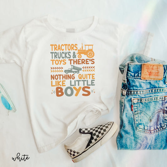 Tractors Trucks & Toys Kids Completed Tee