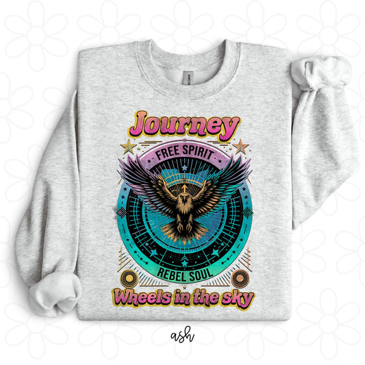 Journey Wheels In The Sky Completed Tee