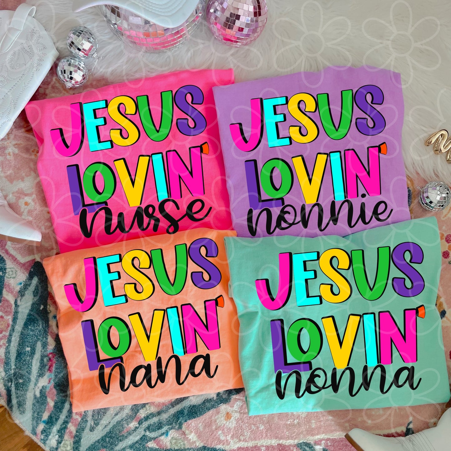 Jesus Lovin Names - Multiple Options (NO Customs) DTF Transfer