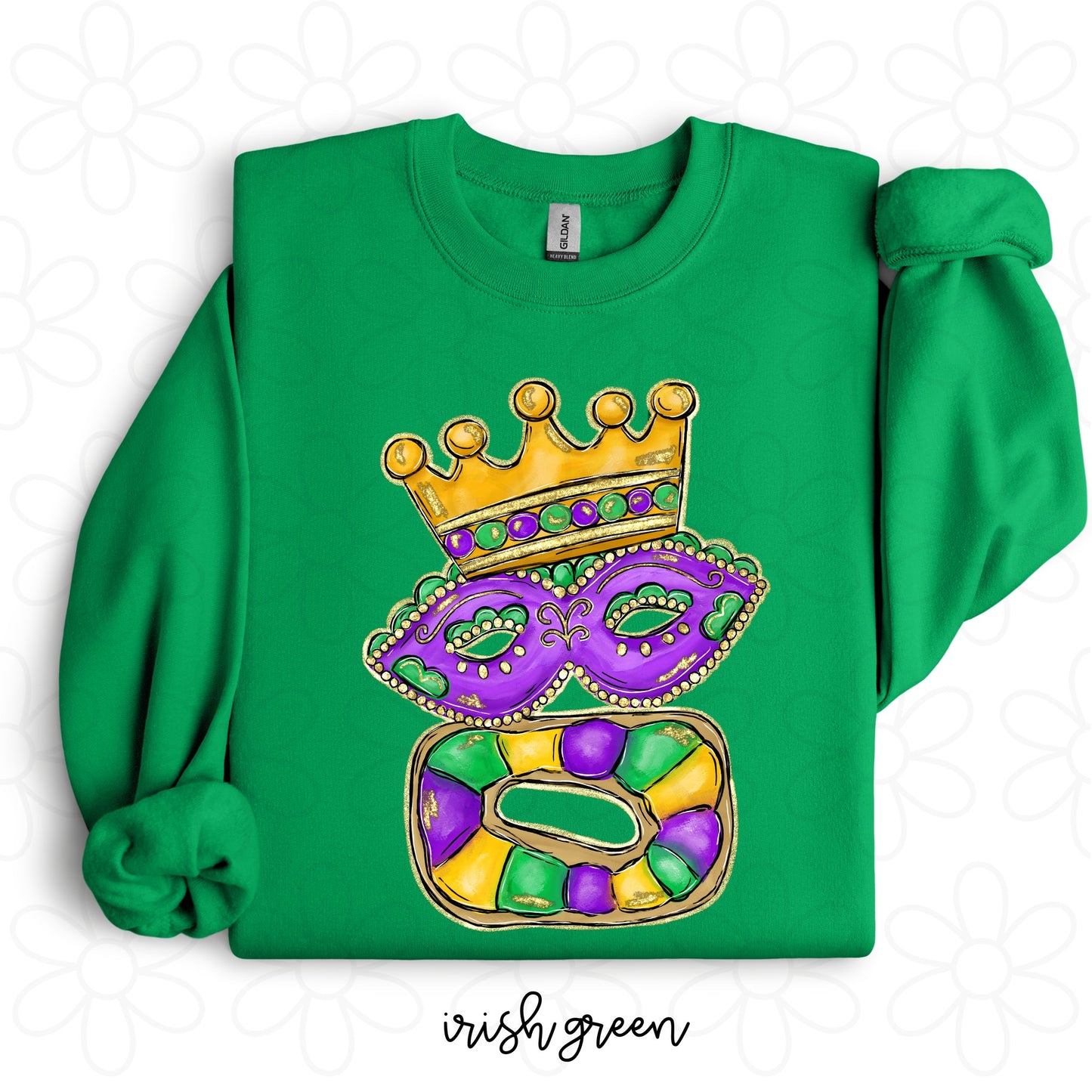 Mardi Gras Mask Kids Completed Tee