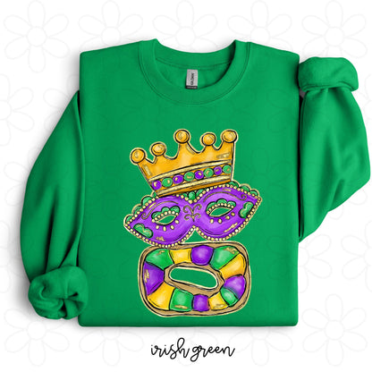 Mardi Gras Mask Kids Completed Tee