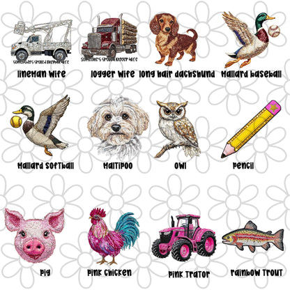 Faux Rhinestone Designs (MULTIPLE OPTIONS)  DTF Transfer
