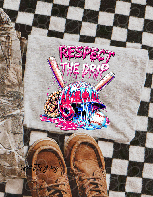 Respect The Drip Baseball Completed Tee