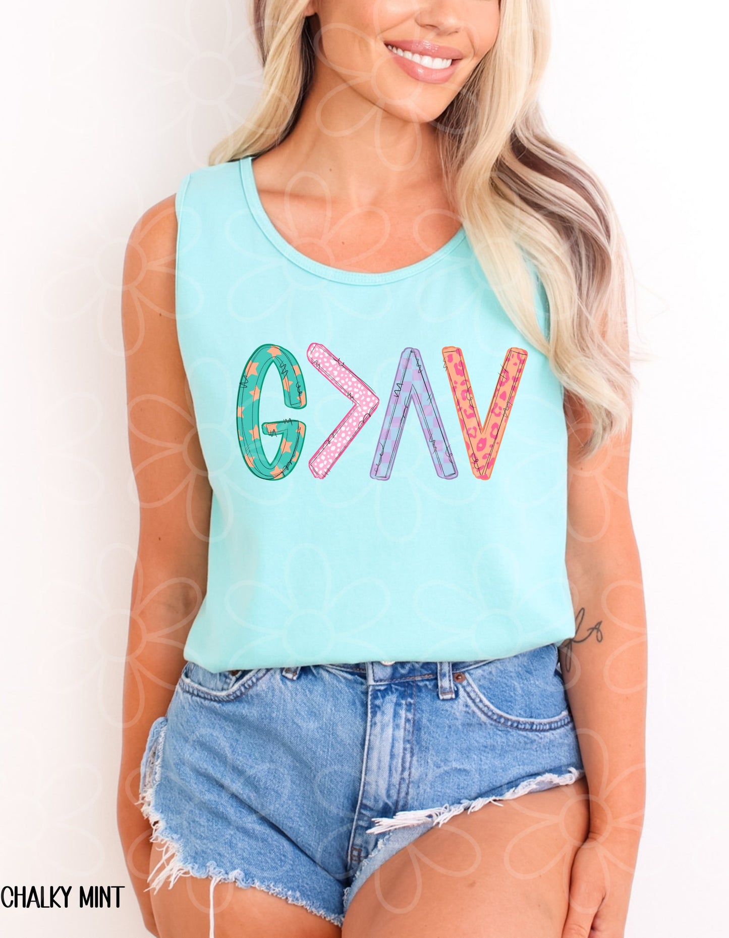 Preppy God Is Greater Than The Highs and Lows Completed Tee