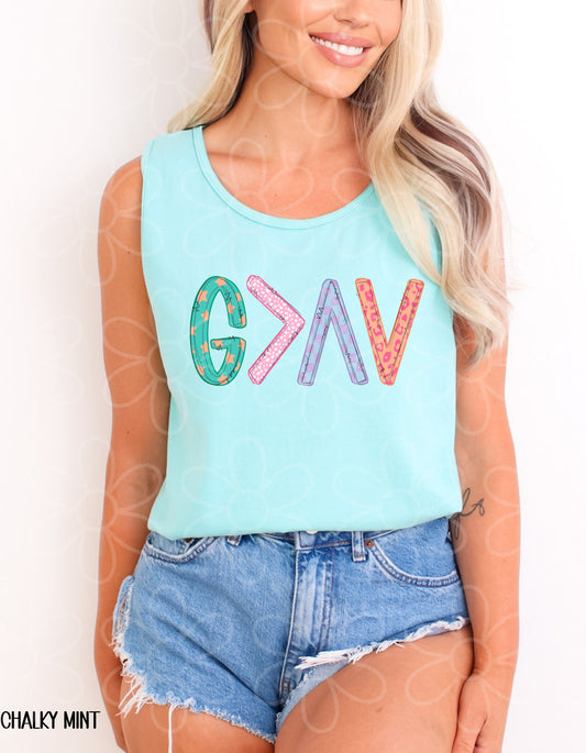 Preppy God Is Greater Than The Highs and Lows Completed Tee