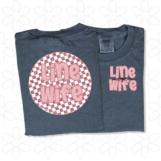 Custom Glitter Checkered Circle DTF Transfer