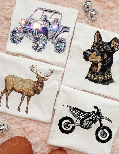 Faux Rhinestone Designs (MULTIPLE OPTIONS)  DTF Transfer