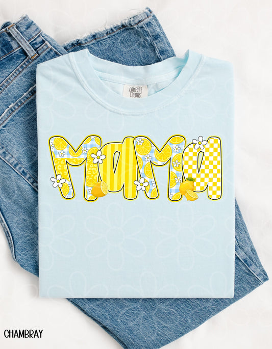 Lemon Gingham Names - Multiple Options No Customs DTF Transfer