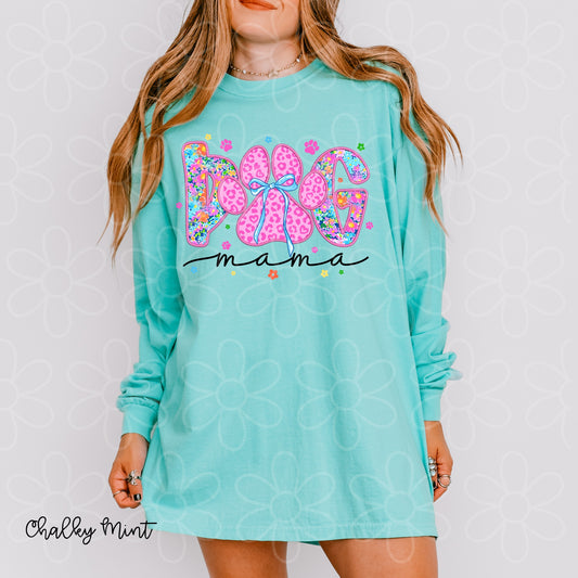Floral Leopard Coquette Dog Mom Completed Tee