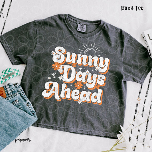 Boho Sunny Days Ahead Kids Completed Tee