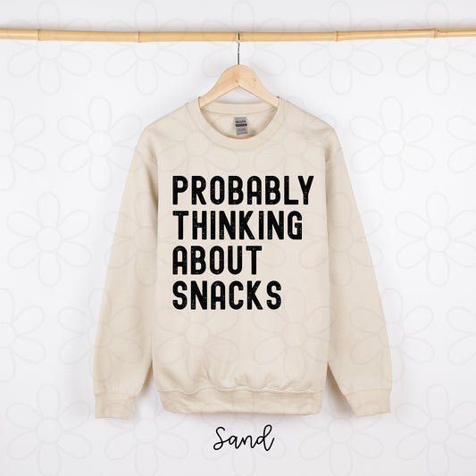 Probably Thinking About Snacks Kids Completed Tee