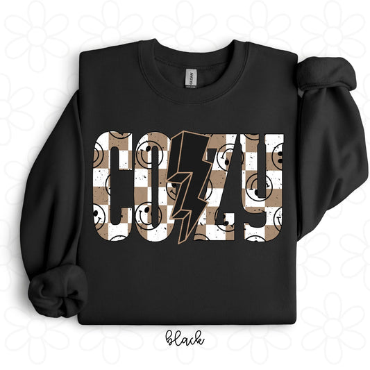 Checkered Cozy Season  Kids Completed Tee