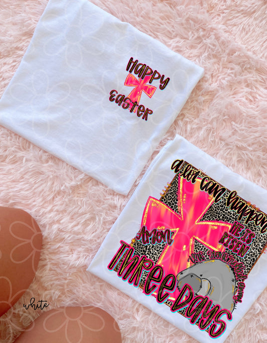 Leopard Gold Glitter A Lot Can Happen In Three Days Kids Completed Tee