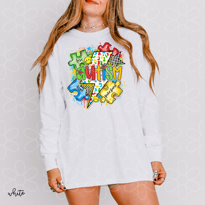 Autism Leopard Bolt Completed Tee