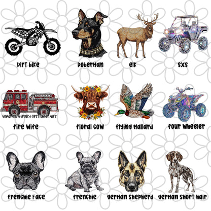 Faux Rhinestone Designs (MULTIPLE OPTIONS)  DTF Transfer