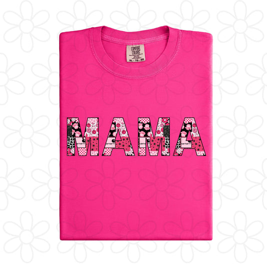 Pink Cowgirl Carhartt Patchwork Mama Completed Tee