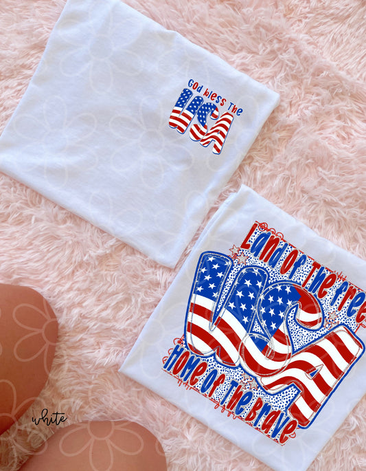 Land Of The Free Home Of The Brave Kids Completed Tee