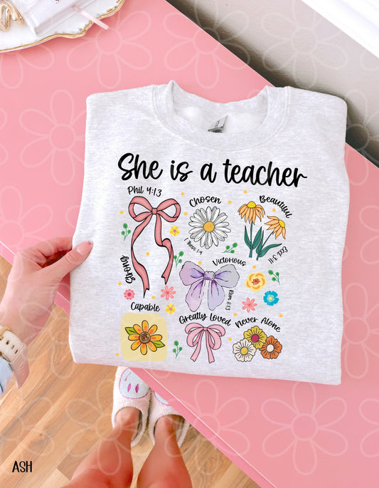 She Is A Teacher Completed Tee