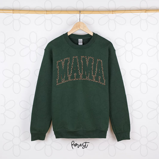 Leopard Varsity Mama Completed Tee