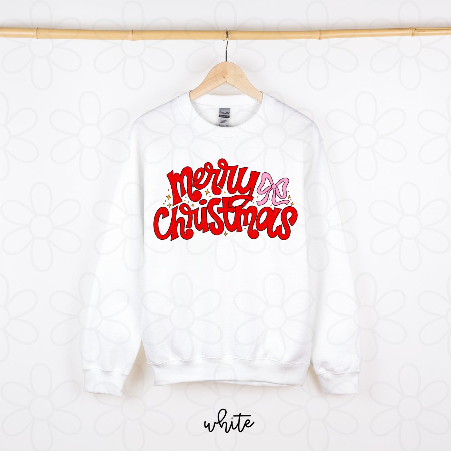Merry Christmas Pink Bow Kids Completed Tee