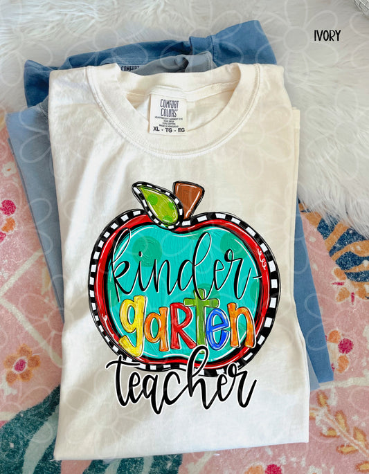 Apple Grade Teacher - Multiple Options (NO CUSTOMS)  DTF Transfer