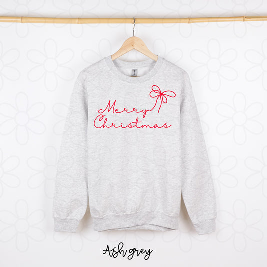 Red Coquette Merry Christmas Kids Completed Tee
