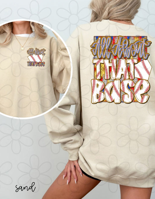 Baseball All About That Base Kids Completed Tee