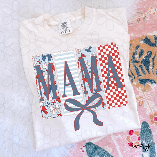 Baseball Coquette Mama DTF Transfer
