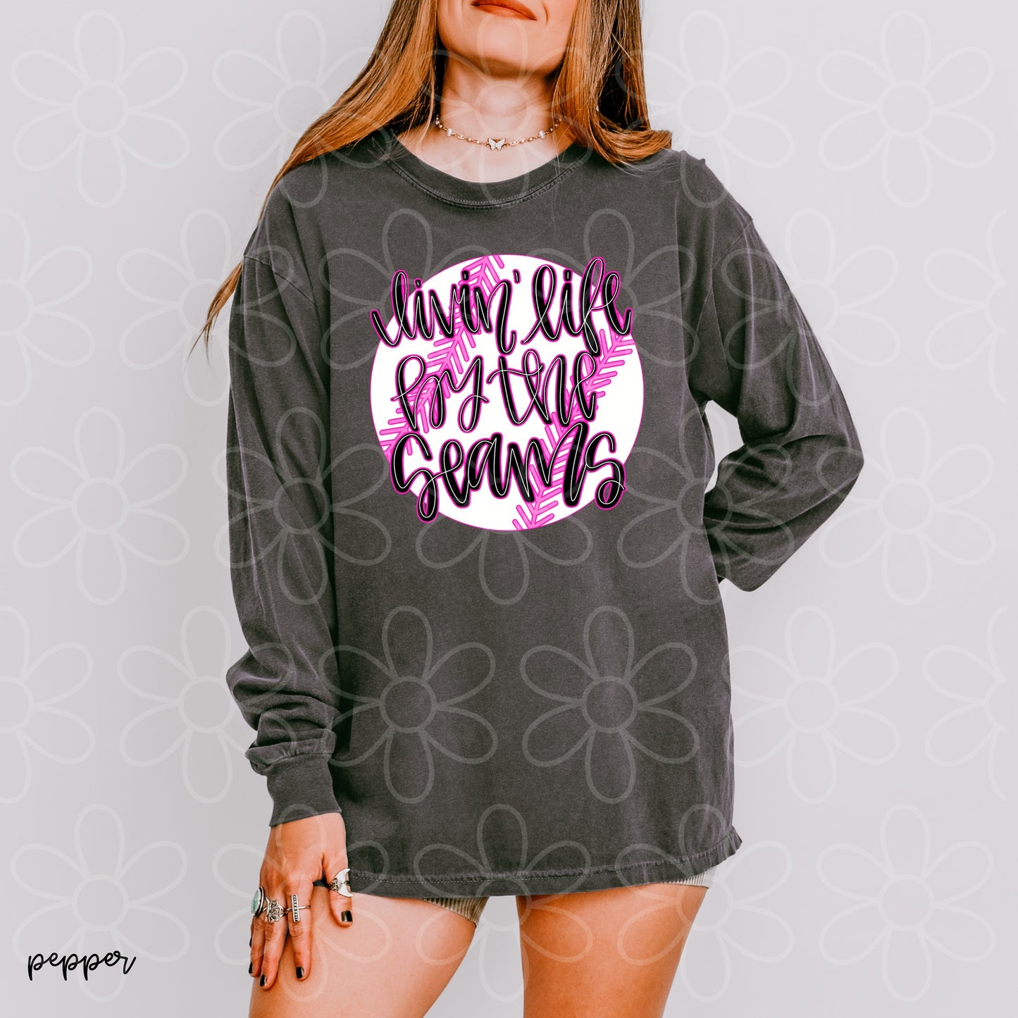 Baseball Livin Life By The Seams Kids Completed Tee