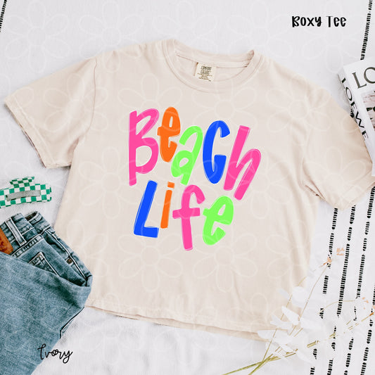 Beach Life DTF Transfer