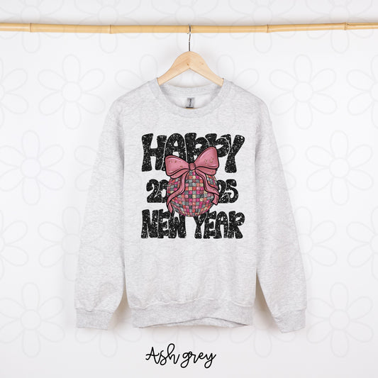 Black Glitter Disco New Year Completed Tee