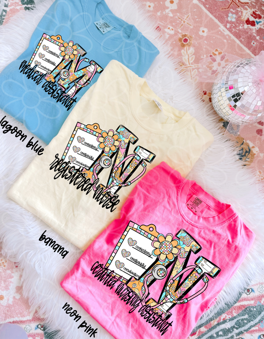 Retro Occupation Letters - Multiple Options (No Customs) Completed Tee