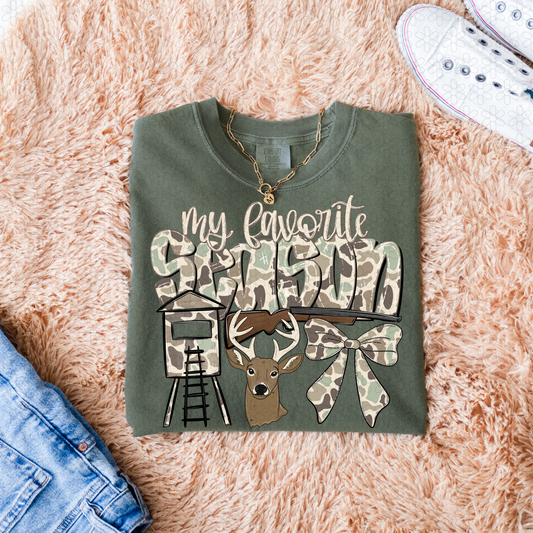 my favorite season deer with shot Completed Tee