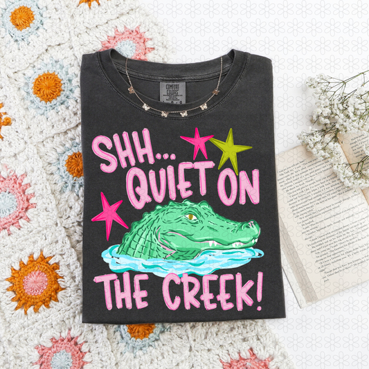 quiet on the creek Completed Tee