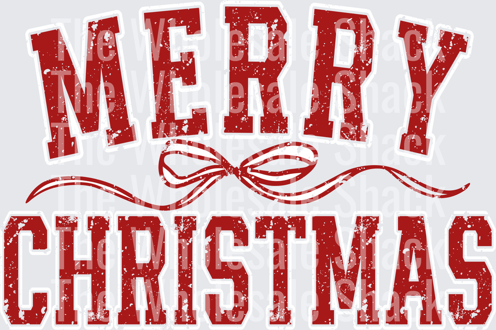 Merry Christmas Bow DTF Transfer