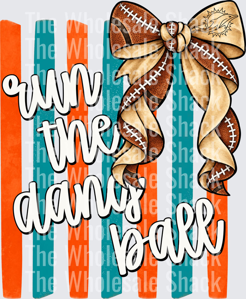 Run The Dang Ball-Orange and Teal