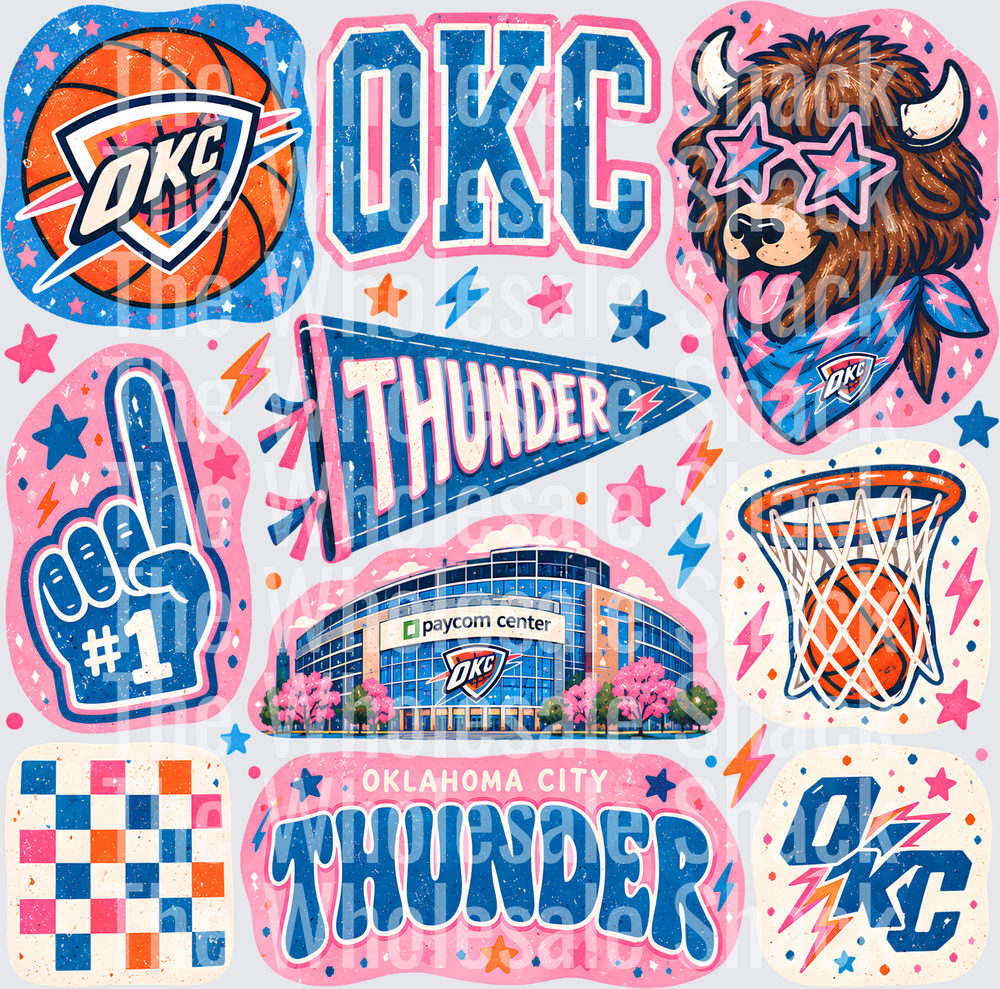 Colorful OKC DTF Transfers